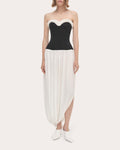 Augusta Crepe Bustier Combo Asymmetric Dress