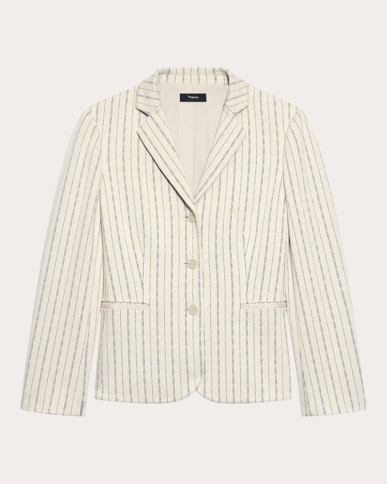 Stripe Shrunken Single-Breasted Blazer