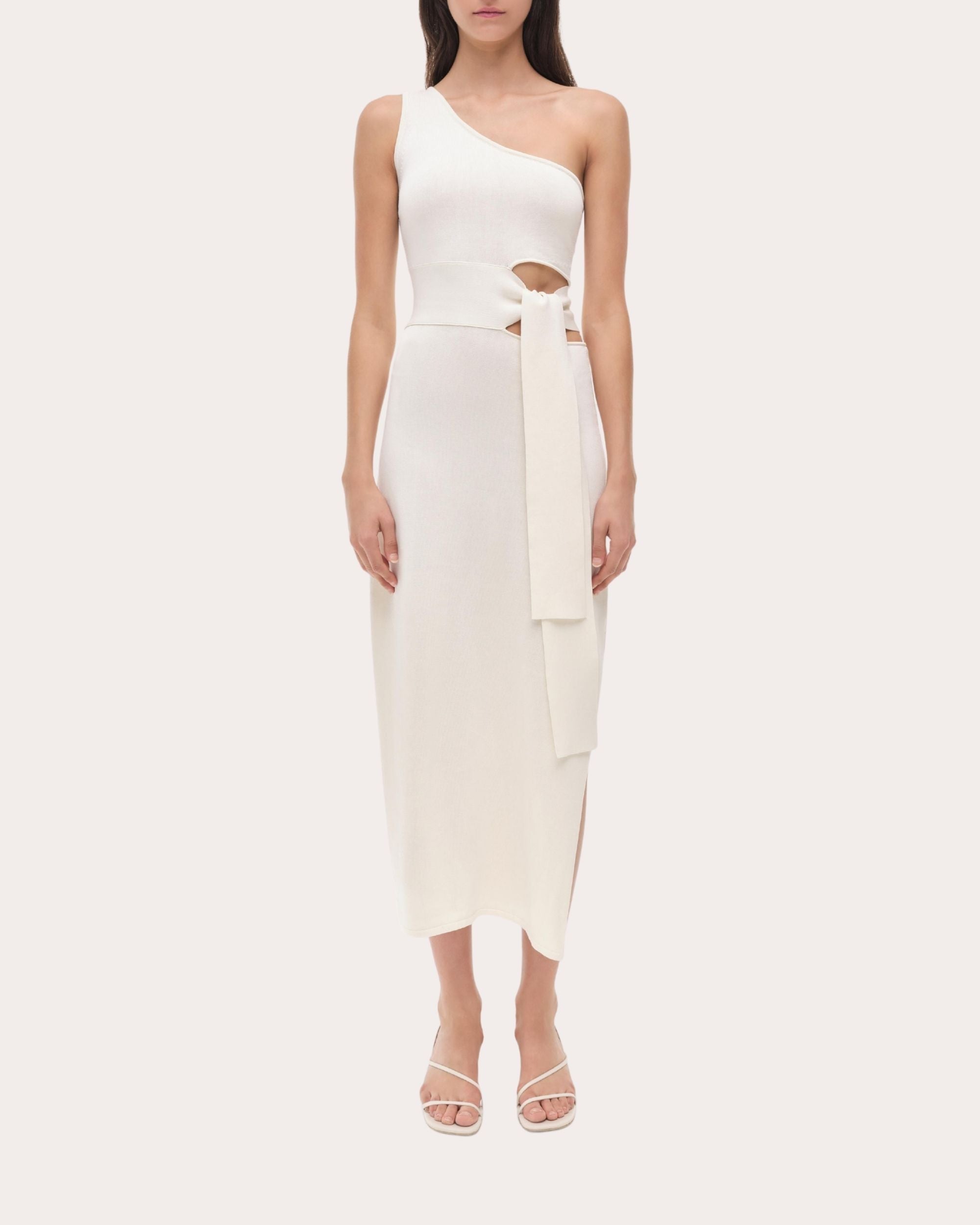 Aurelia Knit Cutout Asymmetric Midi Dress