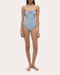 Ottilie Gingham Seersucker Ruched Swimsuit