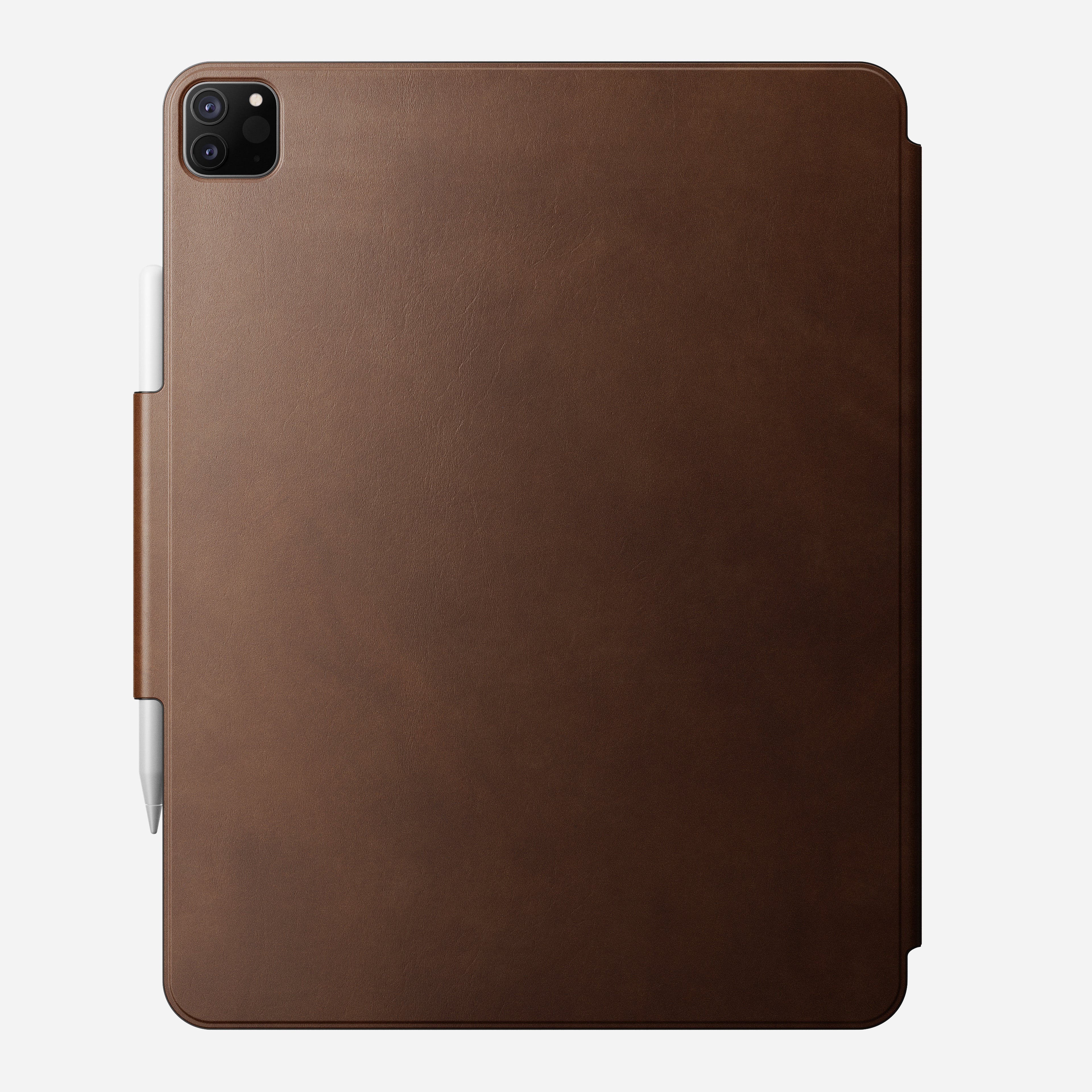 Leather Folio -  M3 iPad Air 13 | M2 iPad Pro 12.9 | Brown | Nomad Leather | Apple Pencil