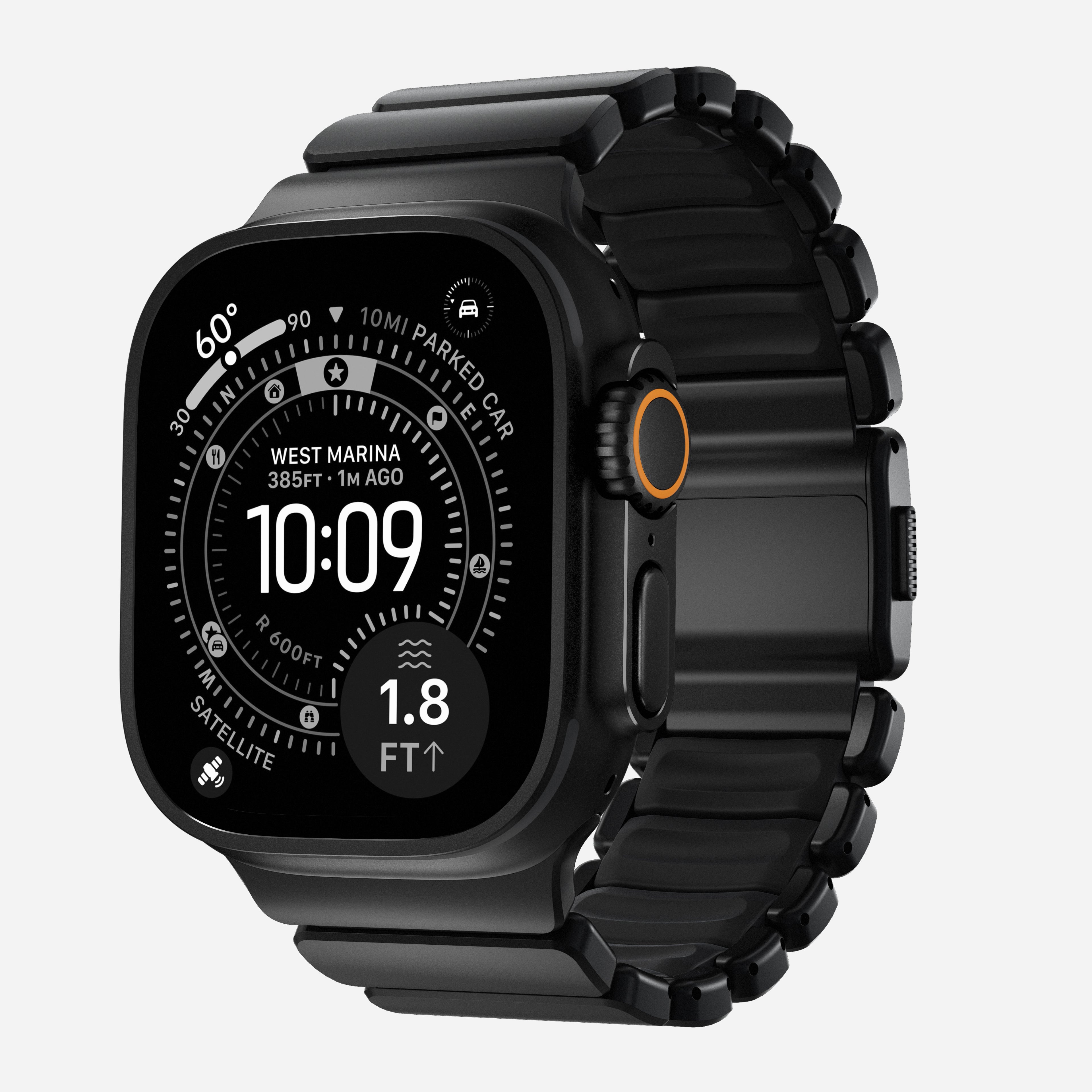 Stratos Band - 49mm | Black Titanium | Black FKM