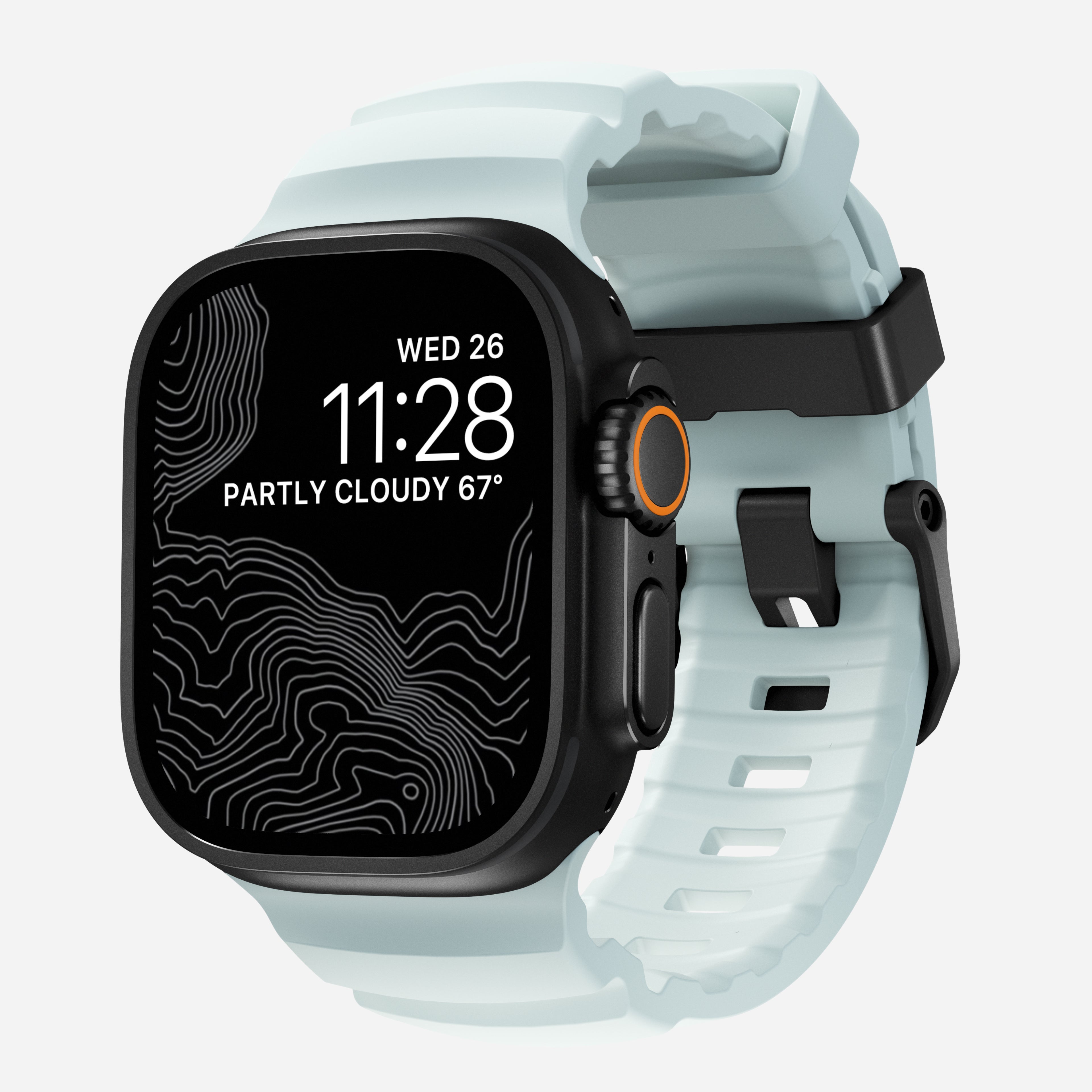 Rocky Point Band - 46mm/49mm | Icy Blue Glow | Black Hardware