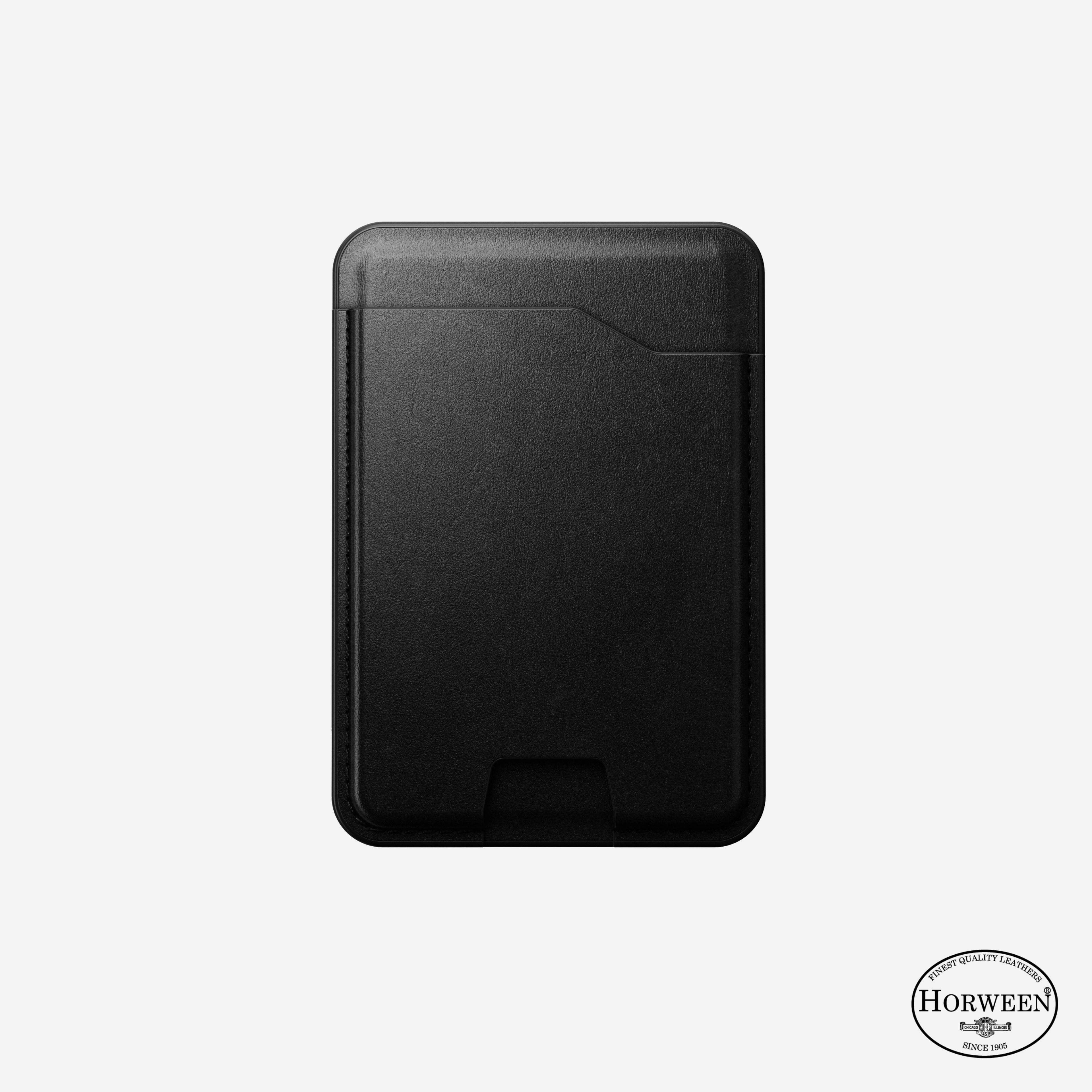 Leather Mag Wallet with Find My Tracking - Black | Horween