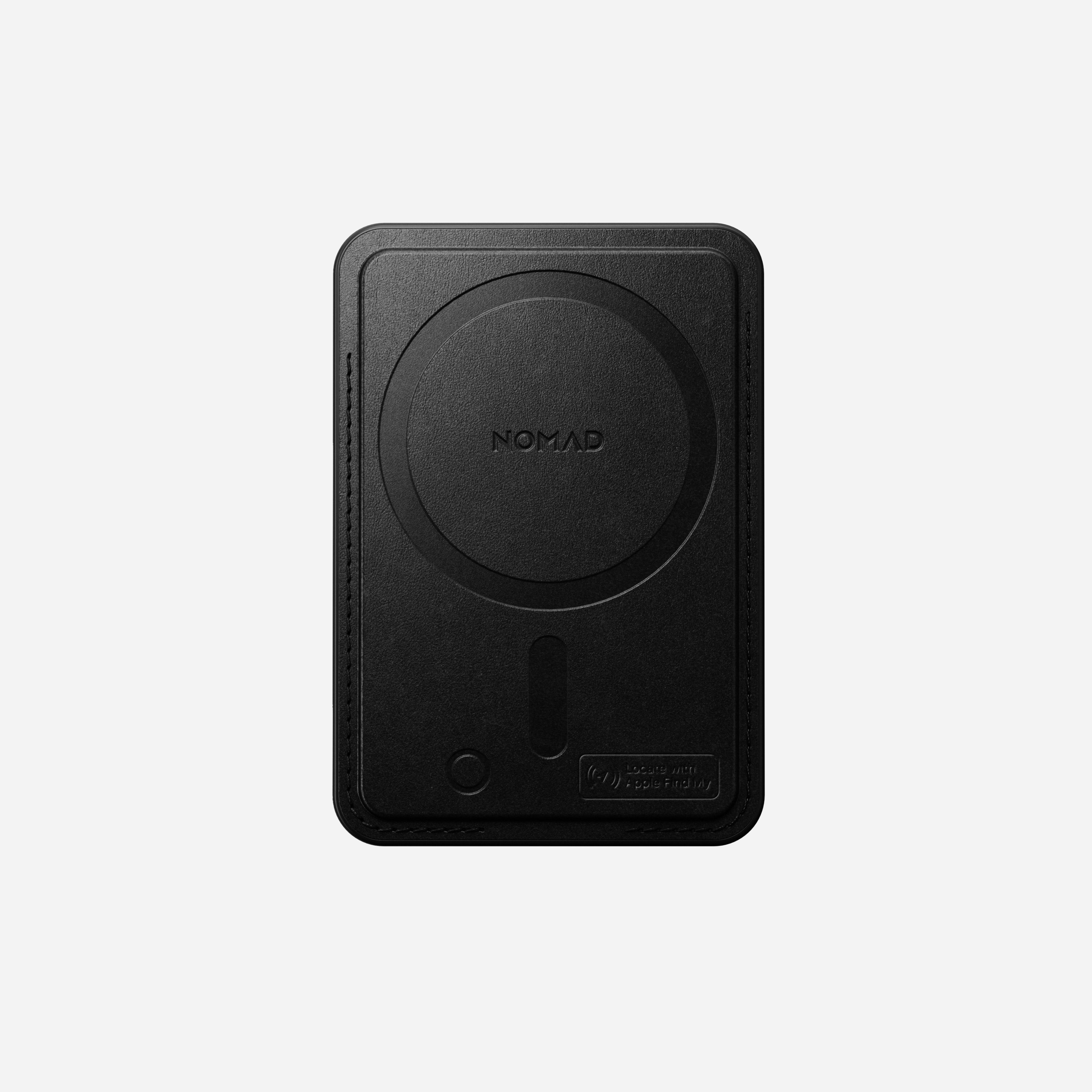 Leather Mag Wallet with Find My Tracking - Black | Horween