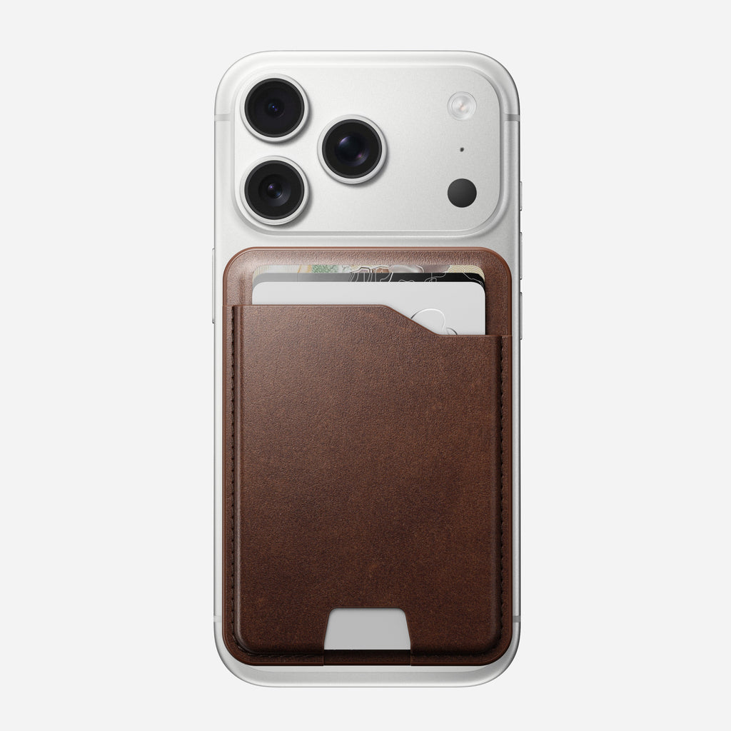 Leather Mag Wallet with Find My Tracking - Rustic Brown | Horween