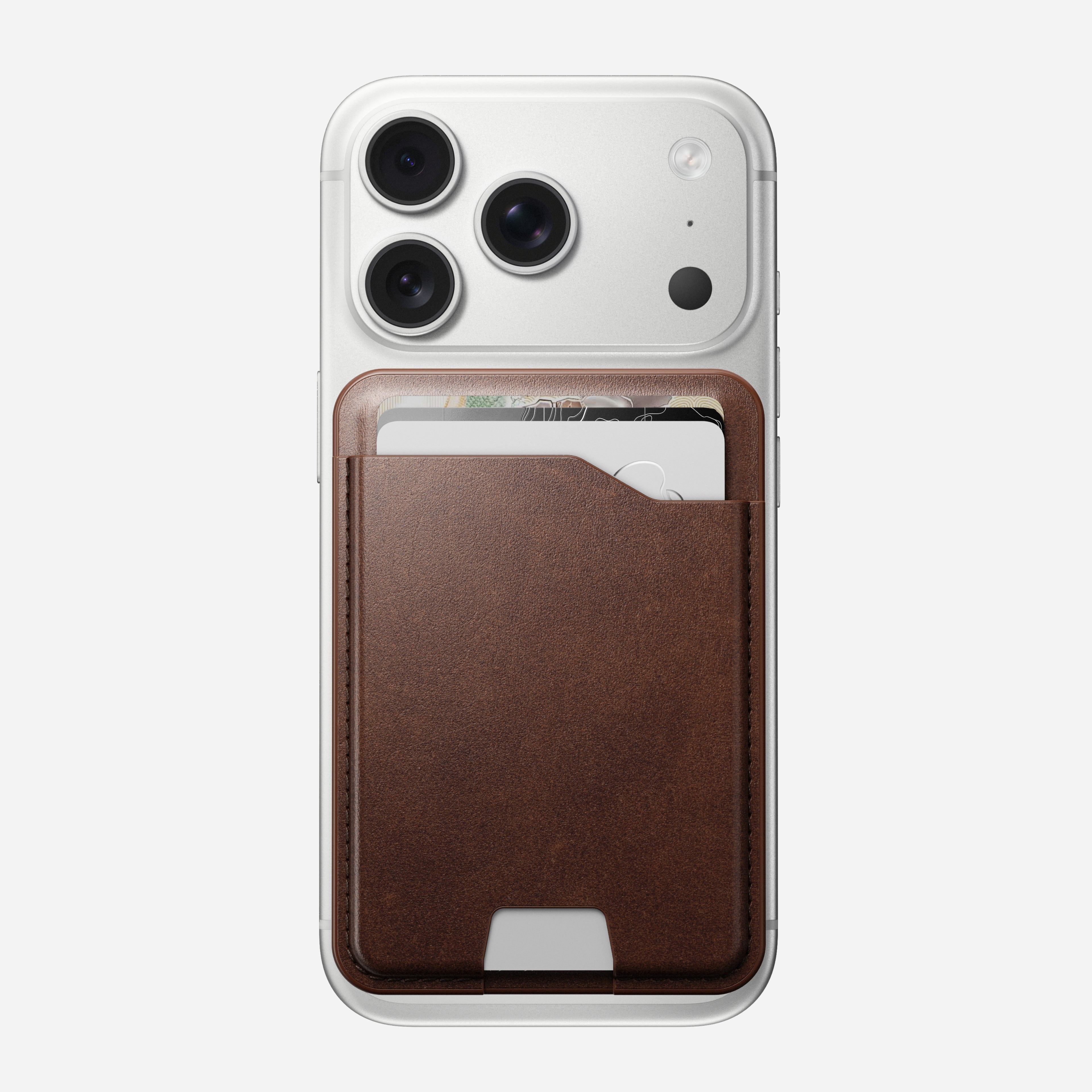 Leather Mag Wallet with Find My Tracking - Rustic Brown | Horween