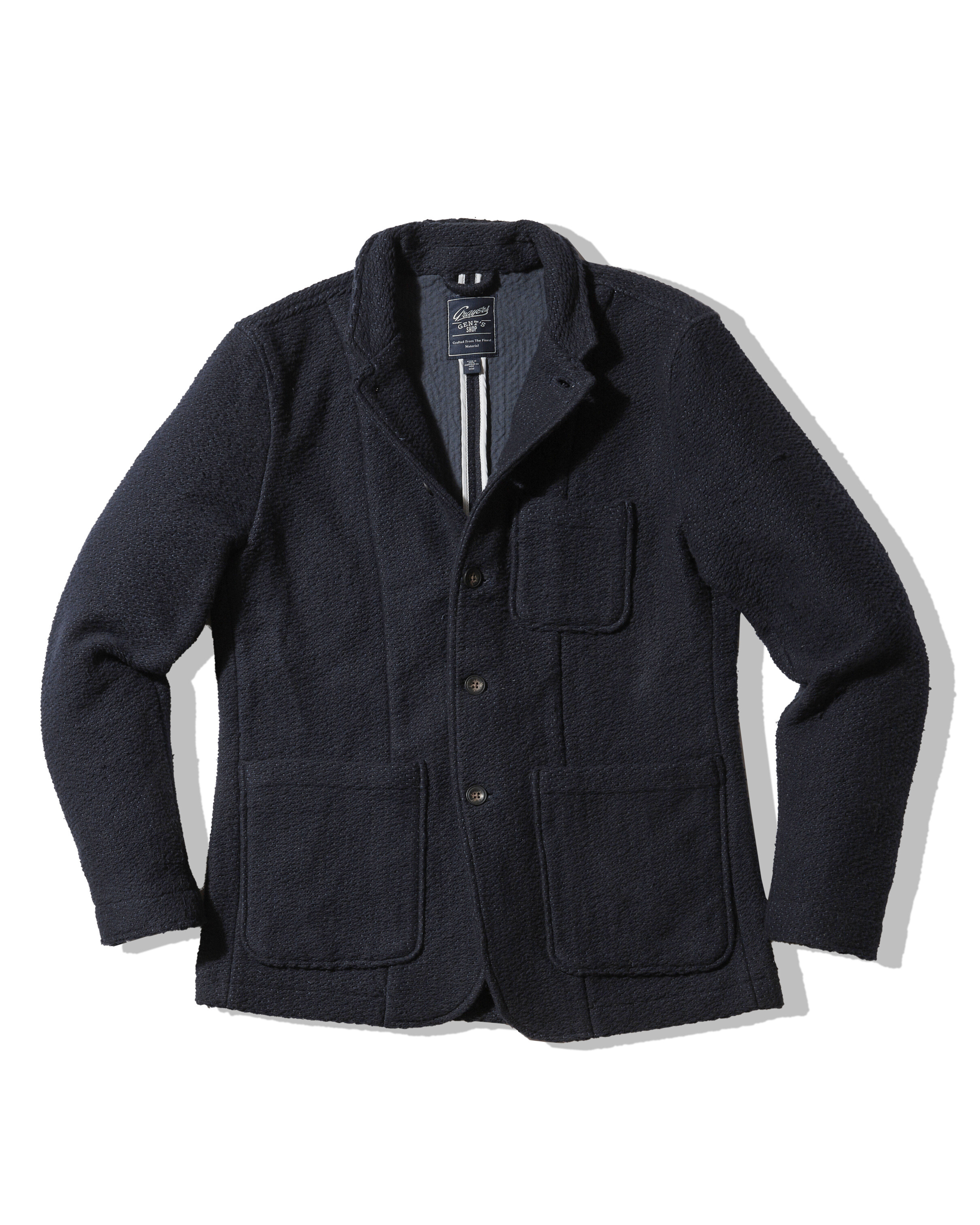Burly Cotton Blazer- Navy