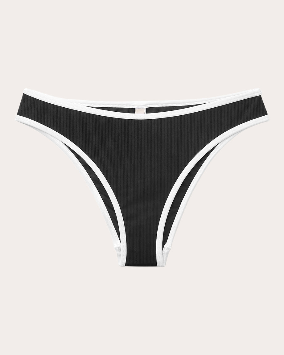 Ribbed Mid-Rise Bikini Brief