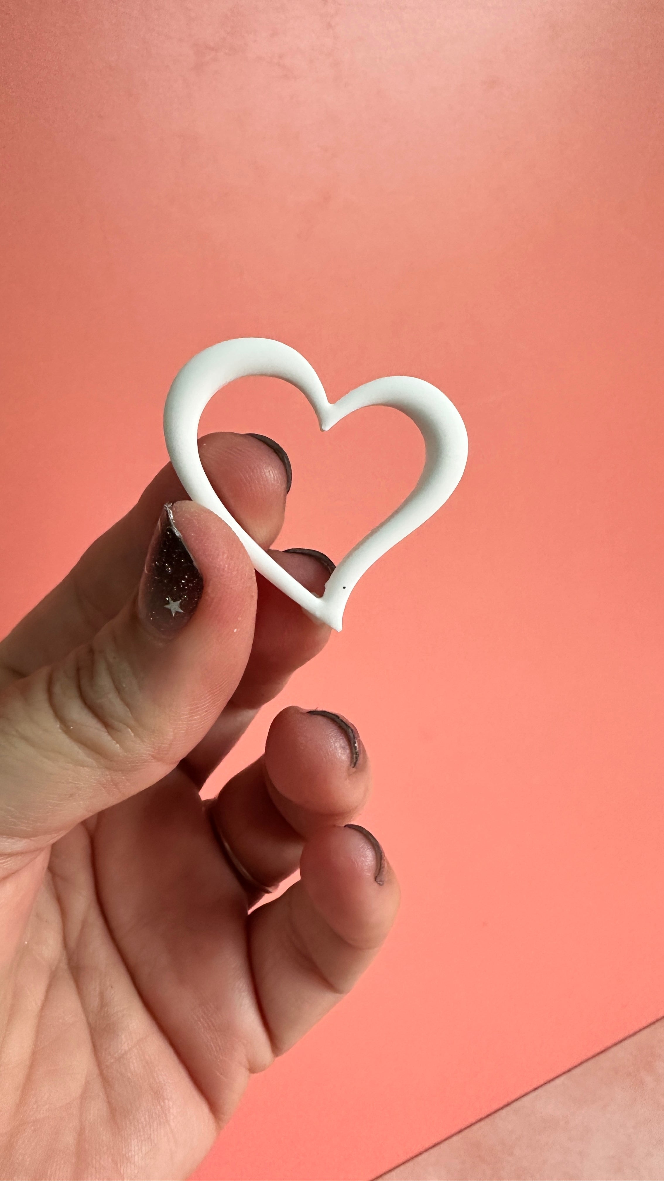 Open Heart Link Earrings Silicone mold Valentine