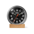 6" Runwell Clock - Tumbled Zinc/Black