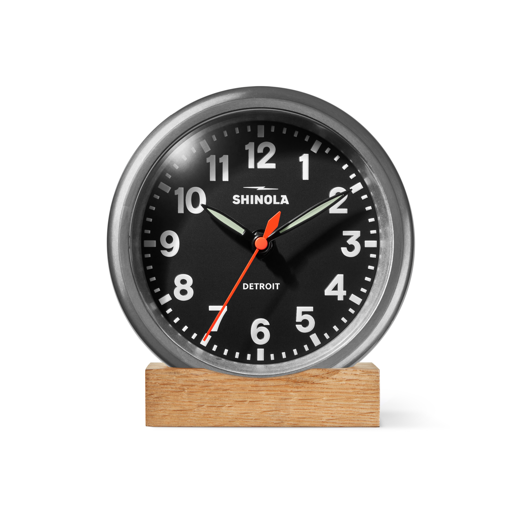 6" Runwell Clock - Tumbled Zinc/Black