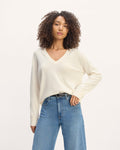 The Classic V in Cashmere | Bone