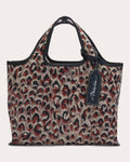 Embroidered Leopard Mesh Mini Market Tote