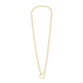Cable Charm Lock Chain 5mm Goldplated