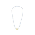 Gemstone Charm Lock Chain 2mm