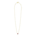 Little Big Love Necklace Burgundy - Goldplated