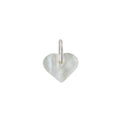 Pearl heart charm - Silver