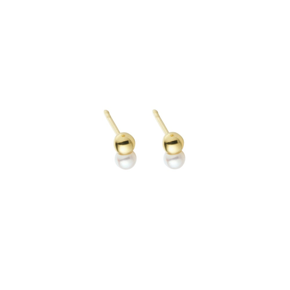Duo Pearl Stud - Goldplated (set of 2)