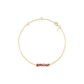 Vocabulary enamel bracelet, gold plated