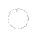 Ruth large chunky charm lock bracelet, silver
