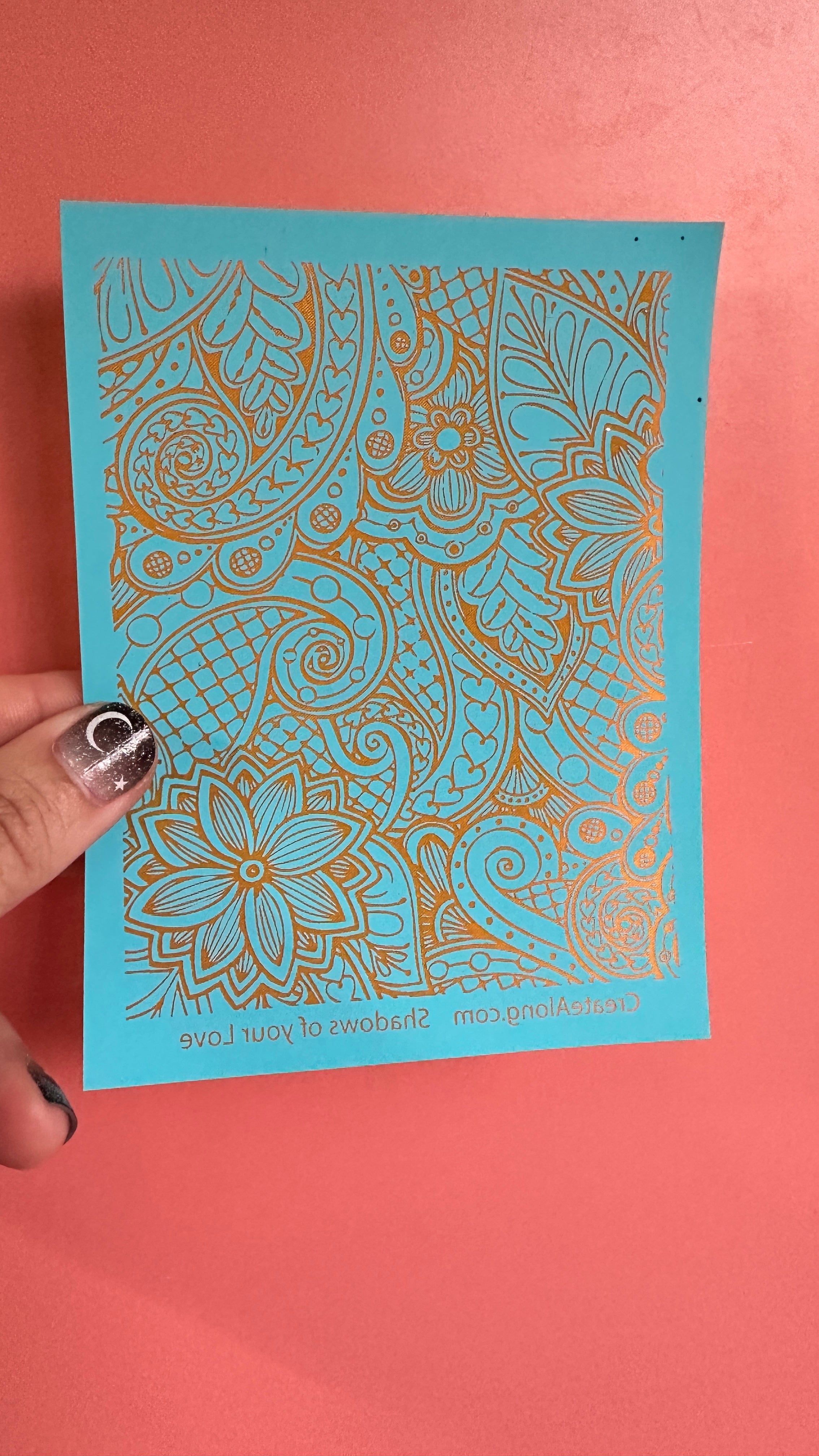 Shadows of Your Love Polymer Clay Silkscreen – Henna-Inspired Floral Pattern