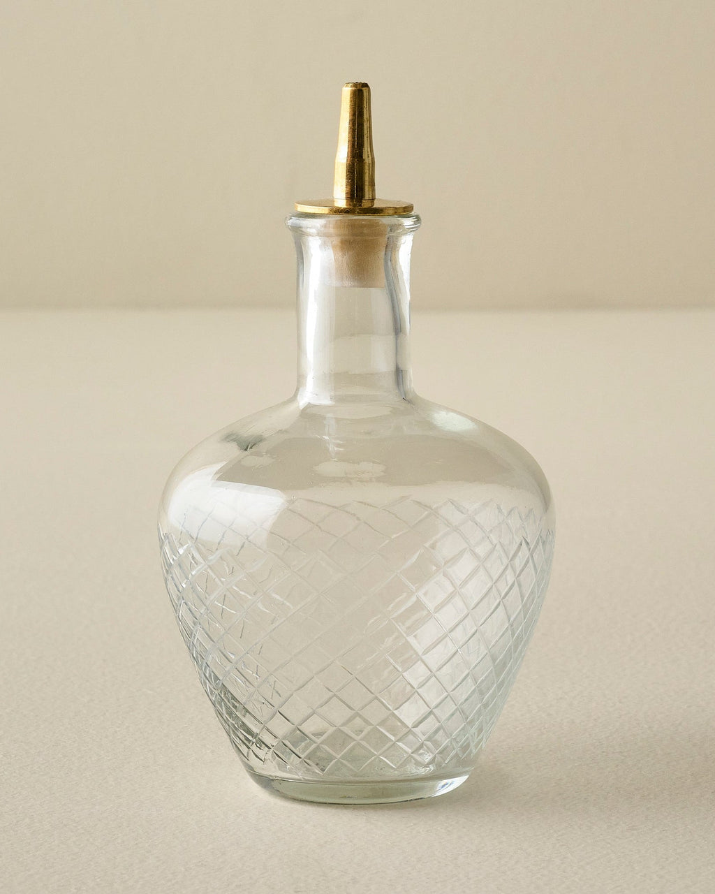 Vintage-Inspired Etched Glass Bottle