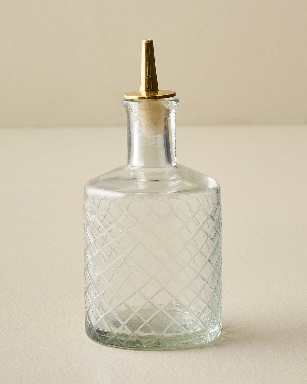 Vintage-Inspired Etched Glass Bottle