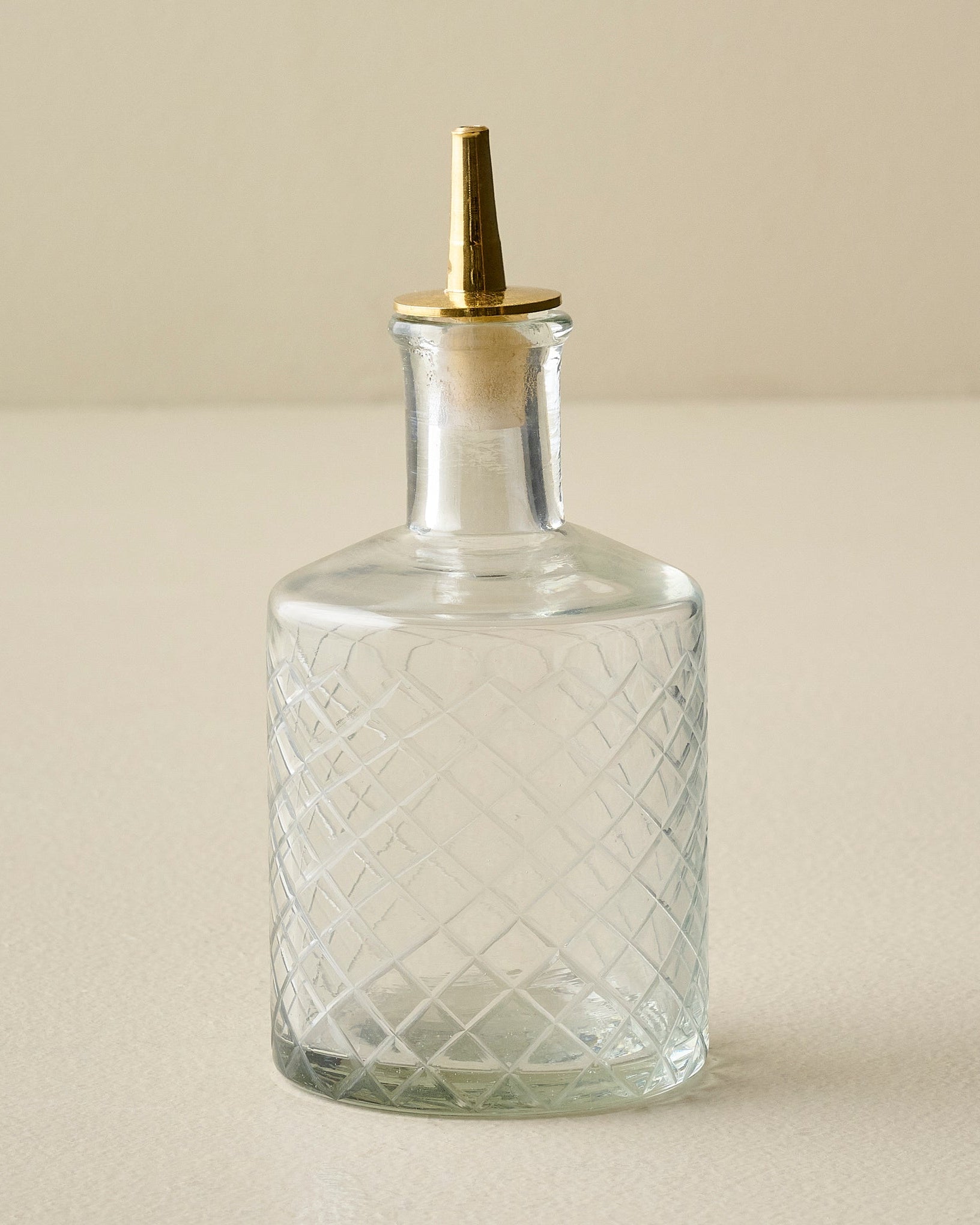 Vintage-Inspired Etched Glass Bottle