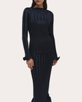 Carys Textured Stripe Flare-Sleeve Top