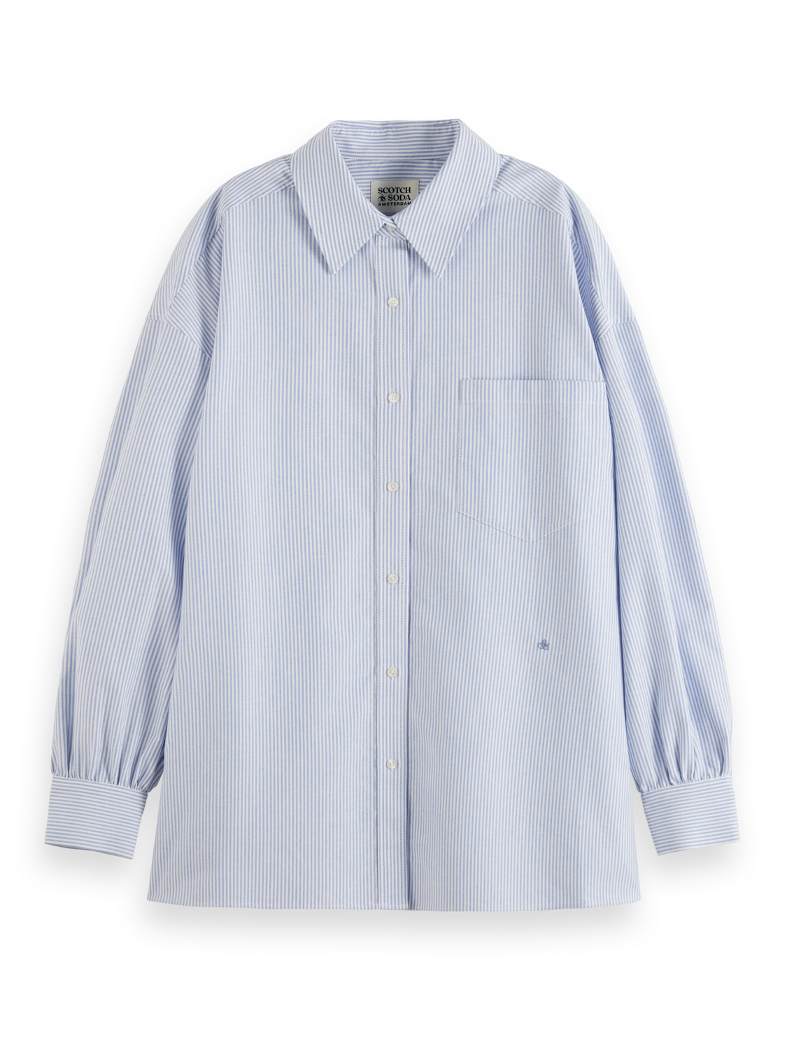Essentials — Girlfriend Striped Oxford Shirt