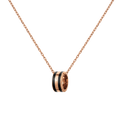 Emalie Necklace Rose Gold Black