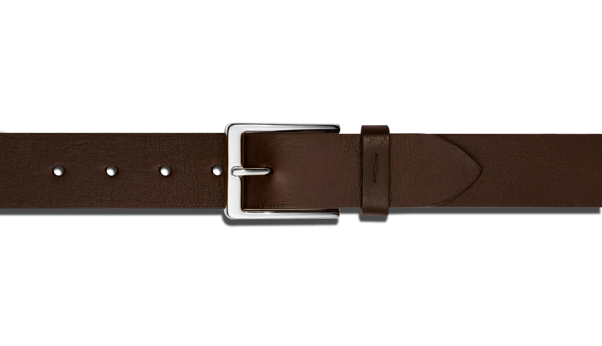 1 1/2" Lightning Bolt Keeper Belt - Deep Brown