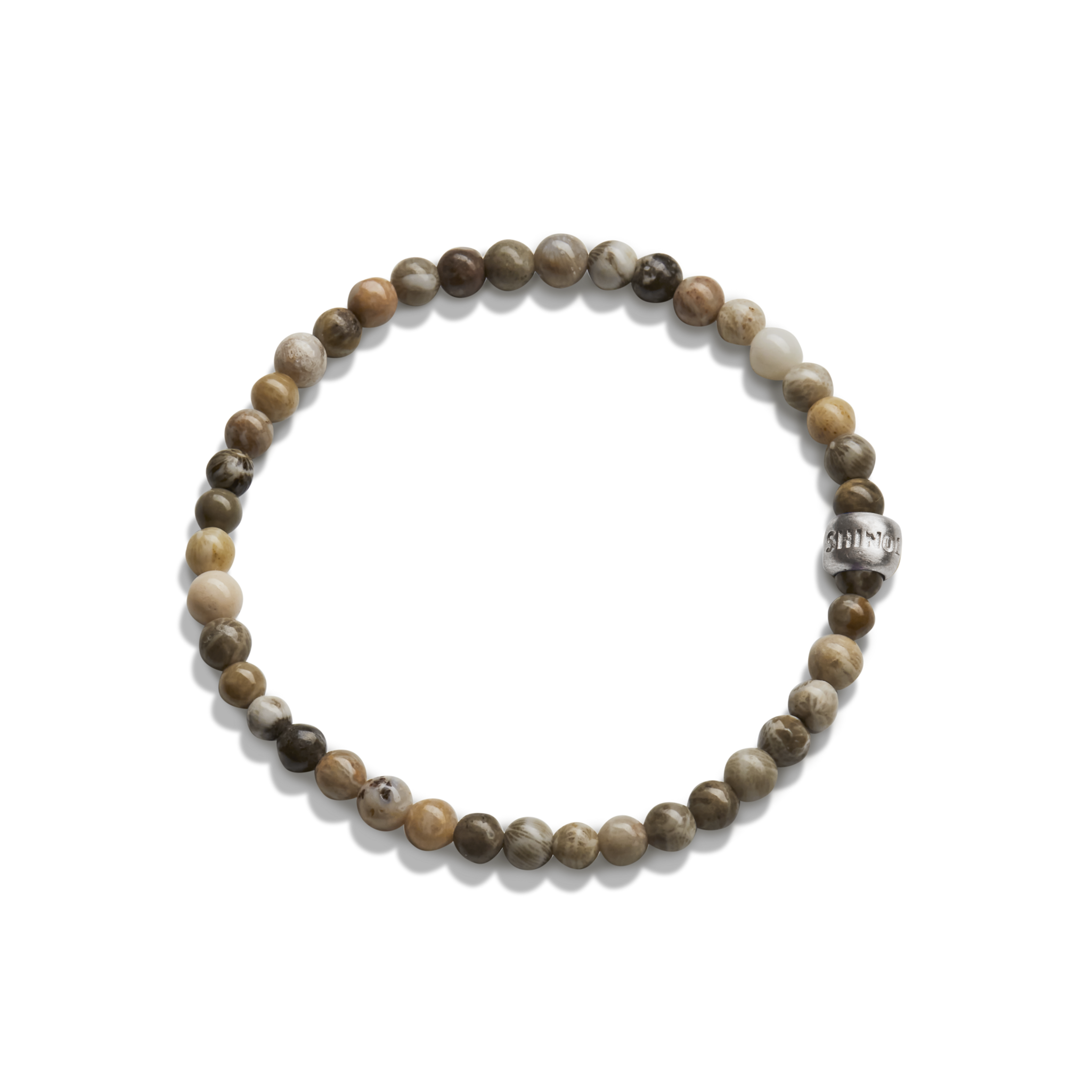 4mm Beaded Petoskey Bracelet - Petoskey
