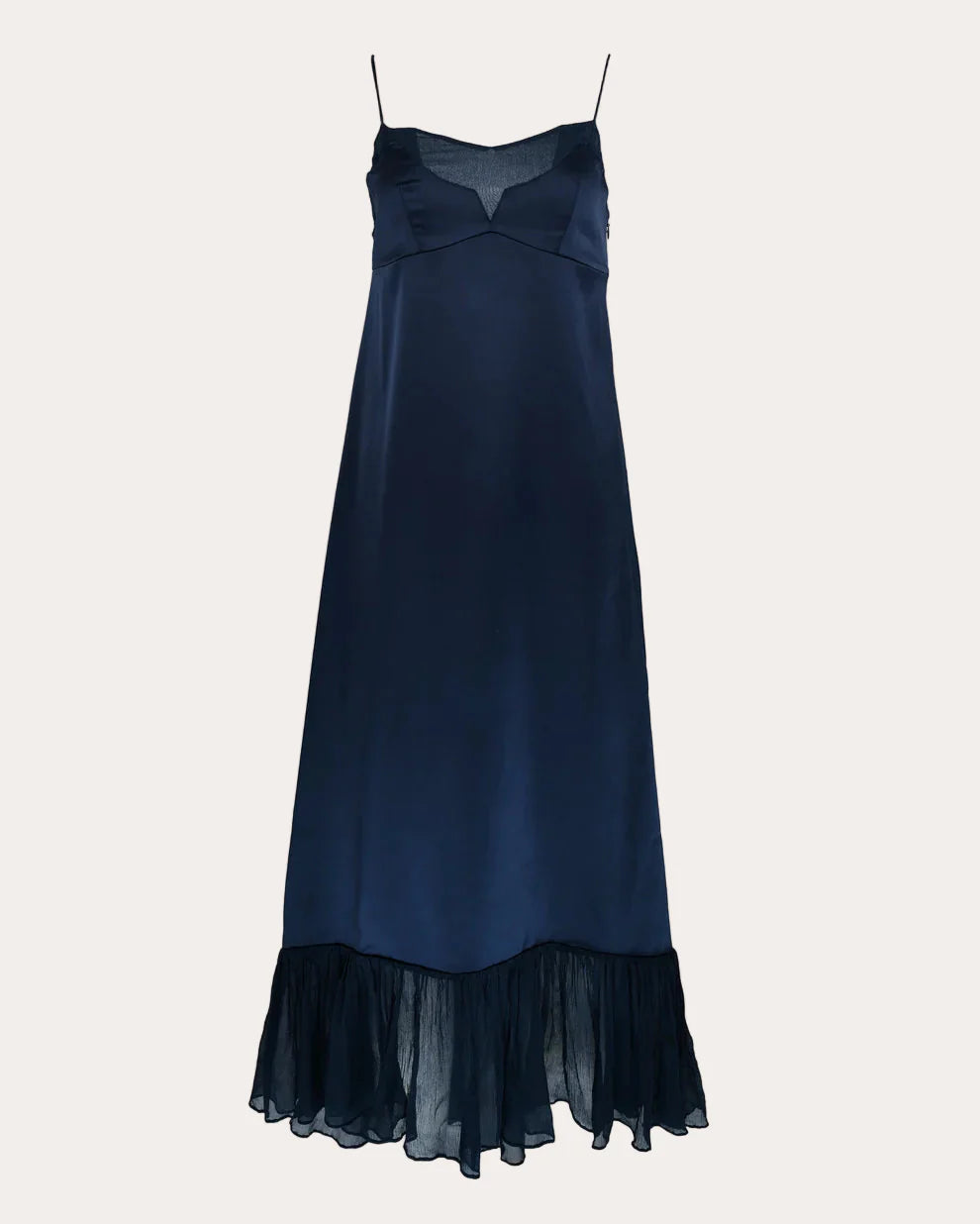 Layla Chiffon Satin A-Line Midi Dress