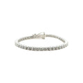 Men's Moissanite Diamond Tennis Bracelet in White Gold Vermeil- 3mm