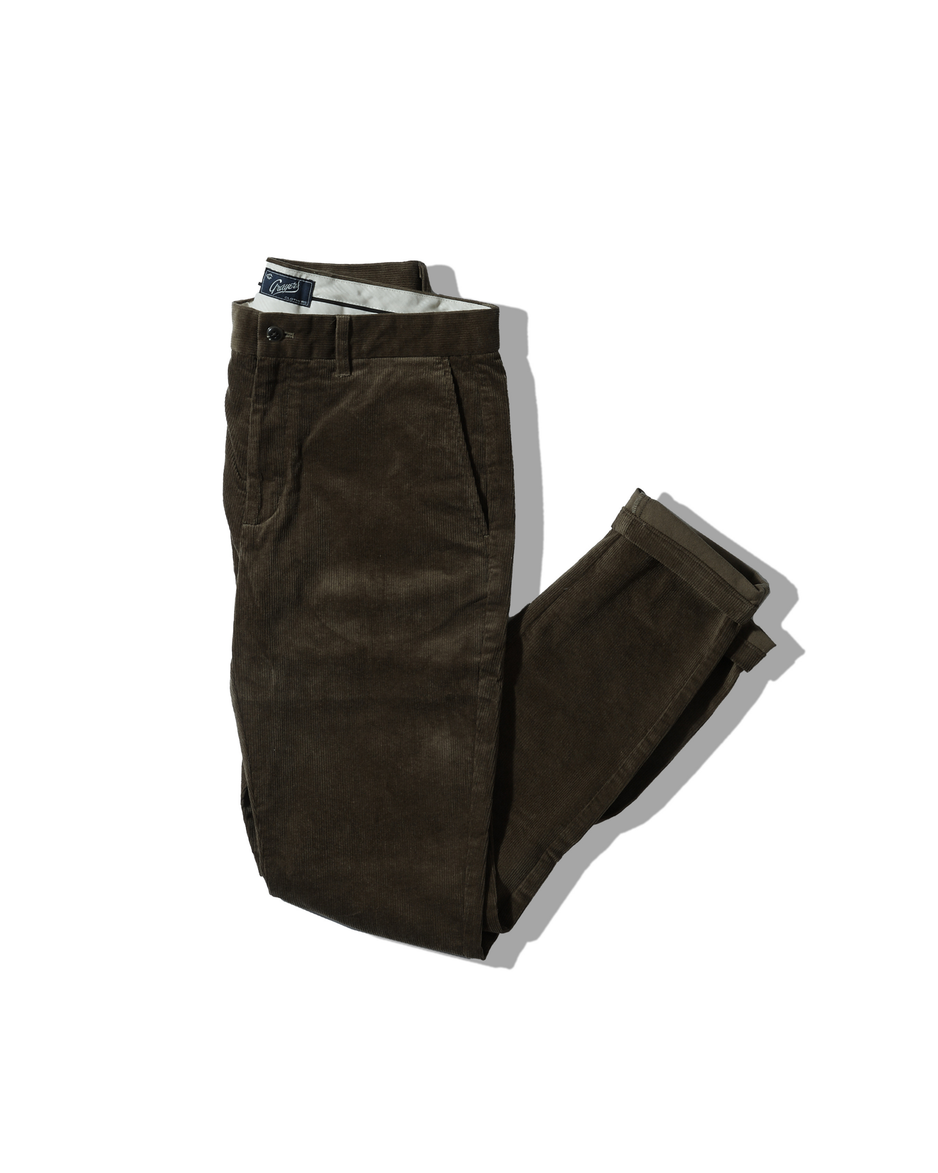 Corduroy Stretch Slim Fit Pants - Mushroom