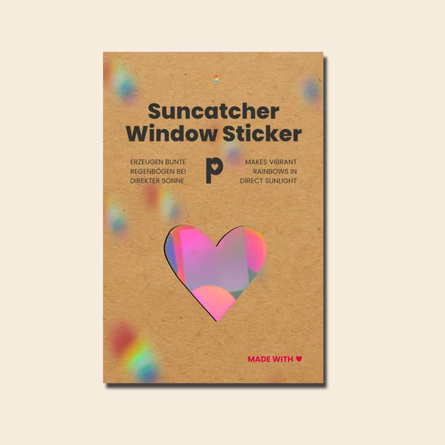 Suncatcher Window Sticker Heart, Rainbow Maker