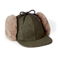 Double Mackinaw Wool Cap - Forest Green/acorn