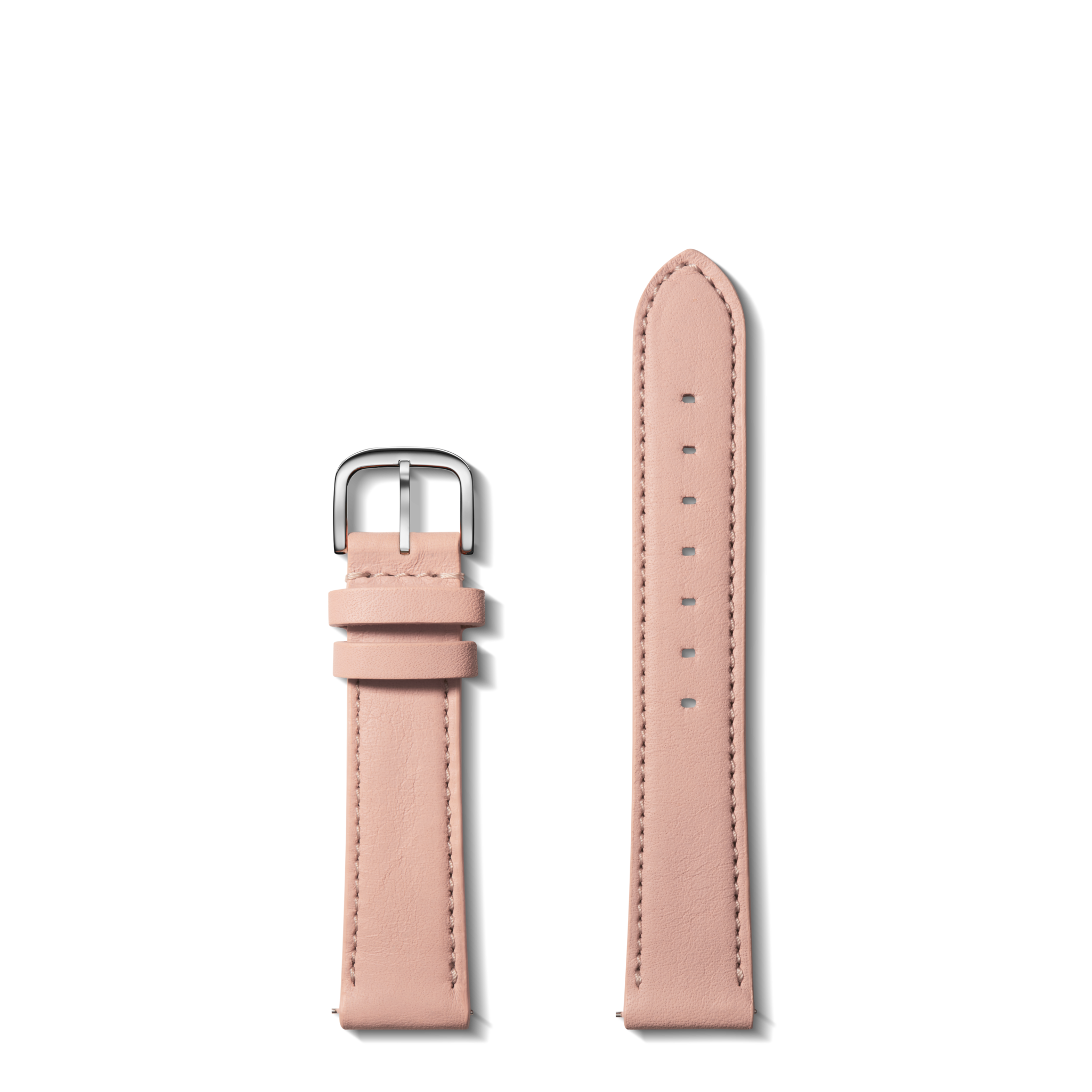 18mm Blush Leather Watch Strap - Blush