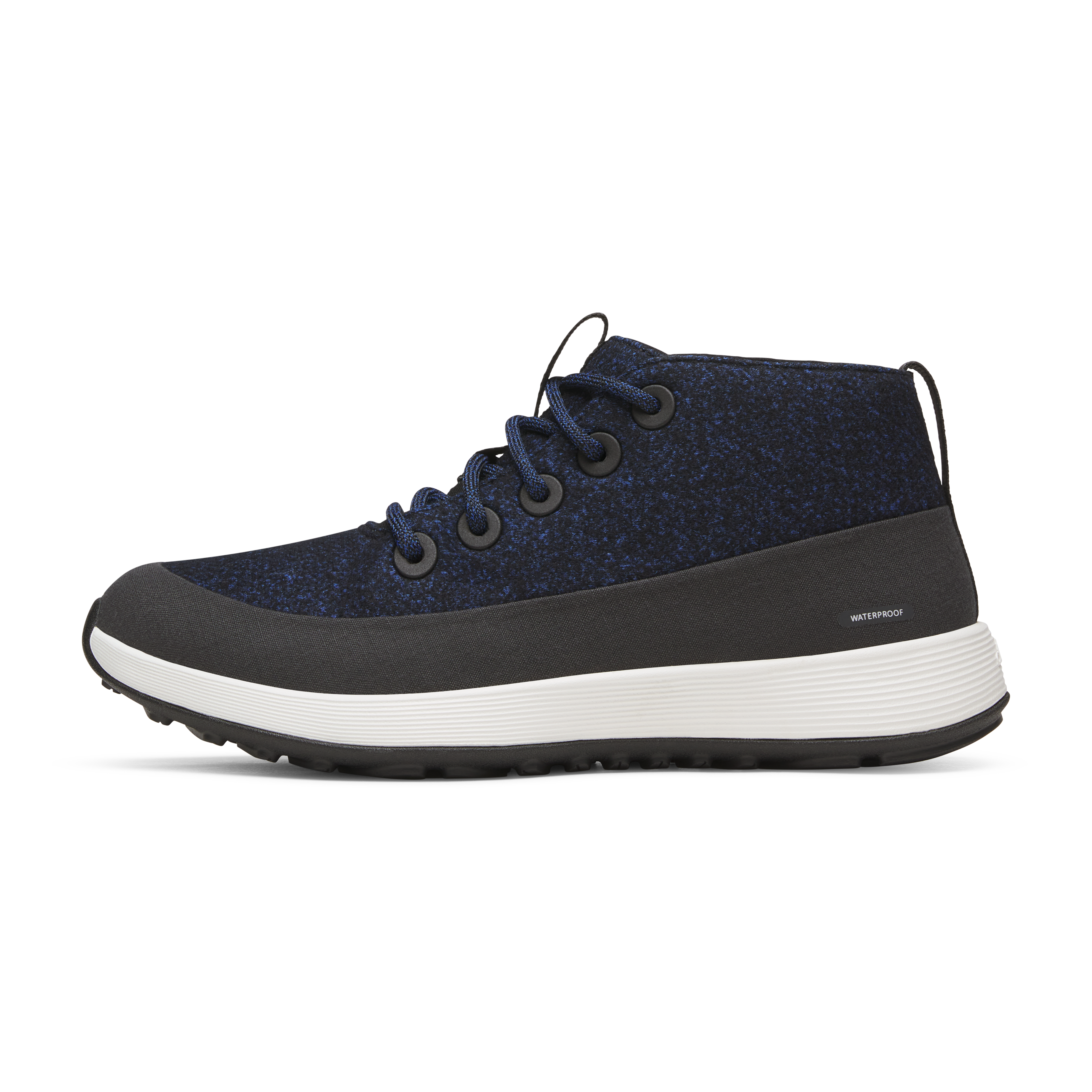 Men's Wool Runner NZ Mid Waterproof - Natural Black/Royal Blue (Barely Grey Sole)