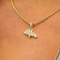 Denver Broncos Official NFL Micro Logo Pendant - Yellow Gold