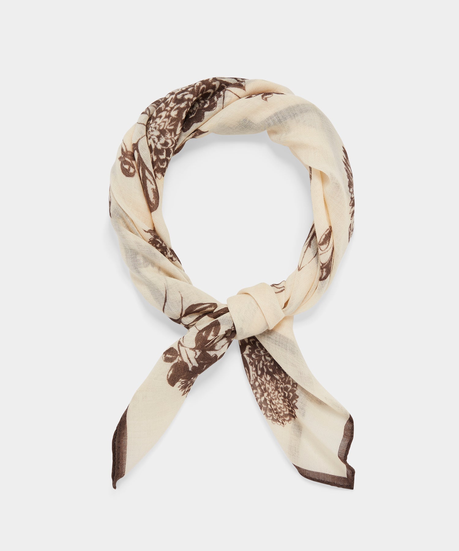 Italian Wool Floral Neckerchief