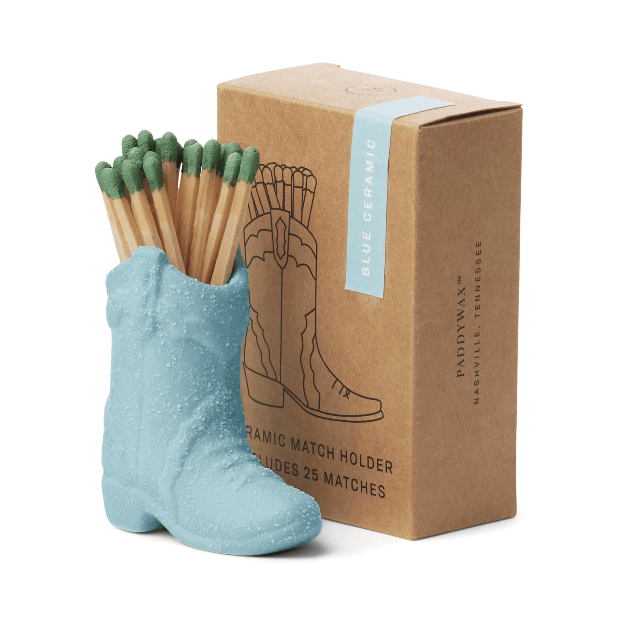 Cowboy Boot Match Holder - Light Blue