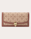 Adelie Leather-Trimmed Woven Jacquard Clutch Wallet