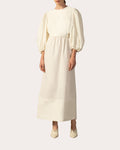 Gathered Open Back Maxi Dress