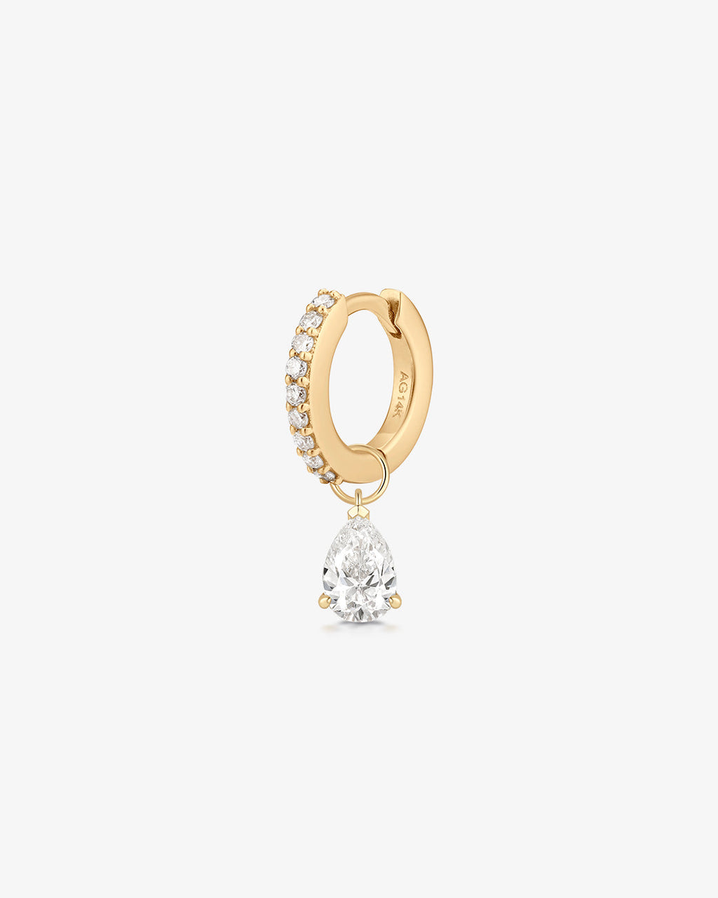 Radiant Diamond Huggie & Charm Set