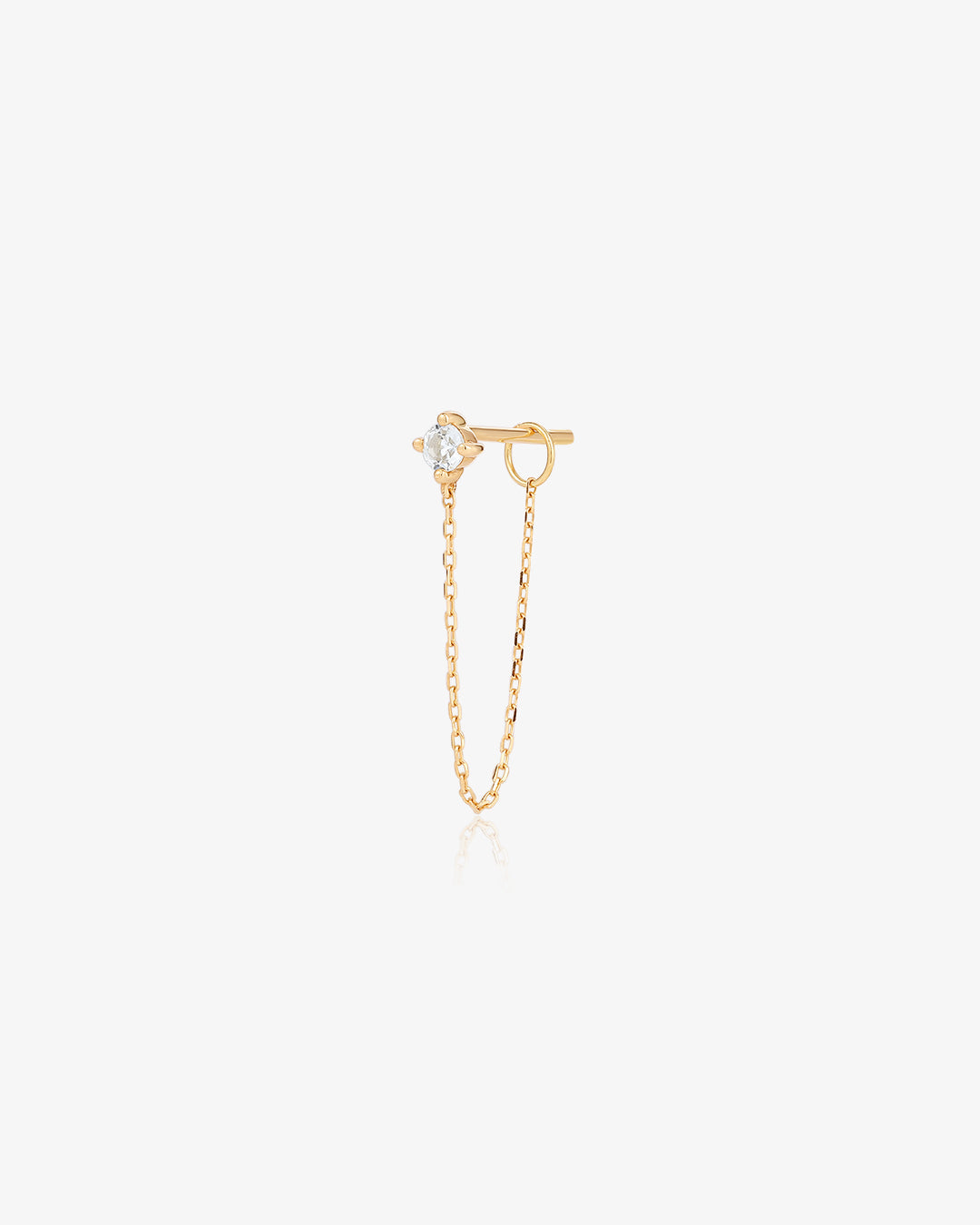 AVA | White Sapphire Chain Single Drop Earring