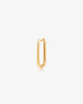 IMOGEN | Single Paper Clip Oblong Huggie Hoop