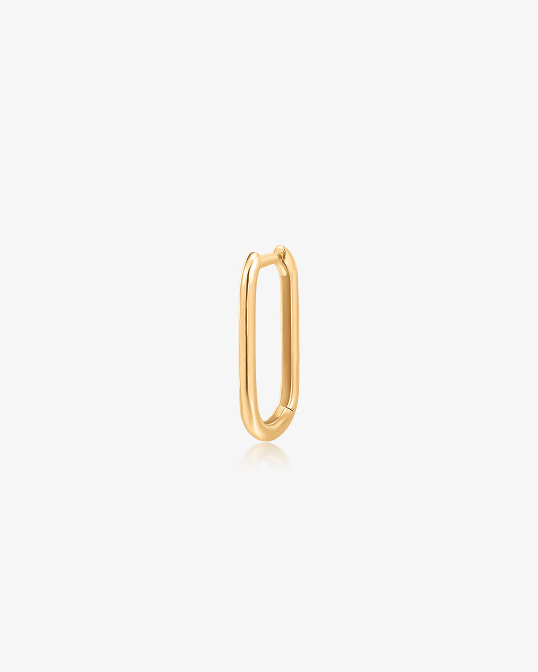 IMOGEN | Single Paper Clip Oblong Huggie Hoop